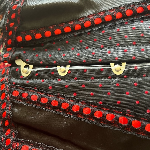 NWT Living dead souls, black and red corset/waist trainer/romanticism/punk - Picture 14 of 16